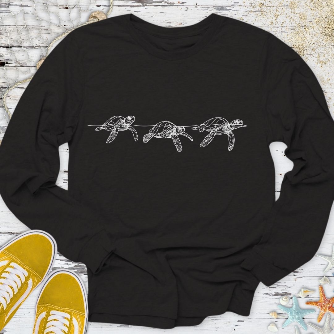 3 Turtles Long Sleeve Tee