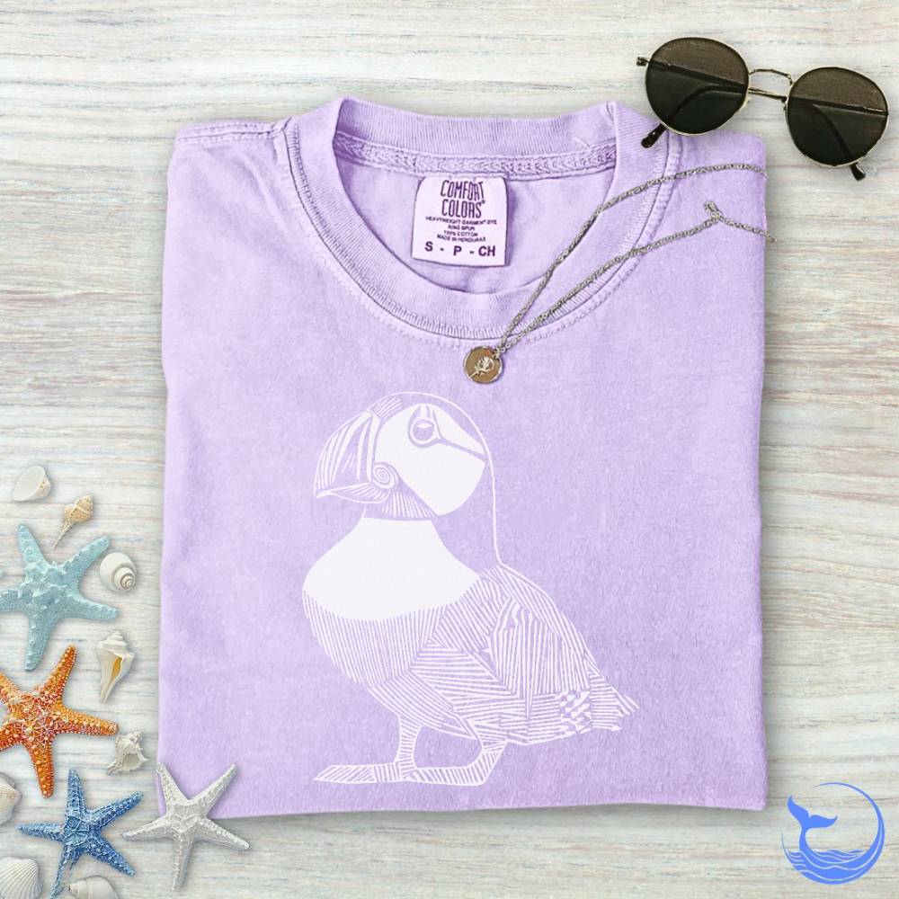 Puffin Line Art Comfort Colors T-Shirt