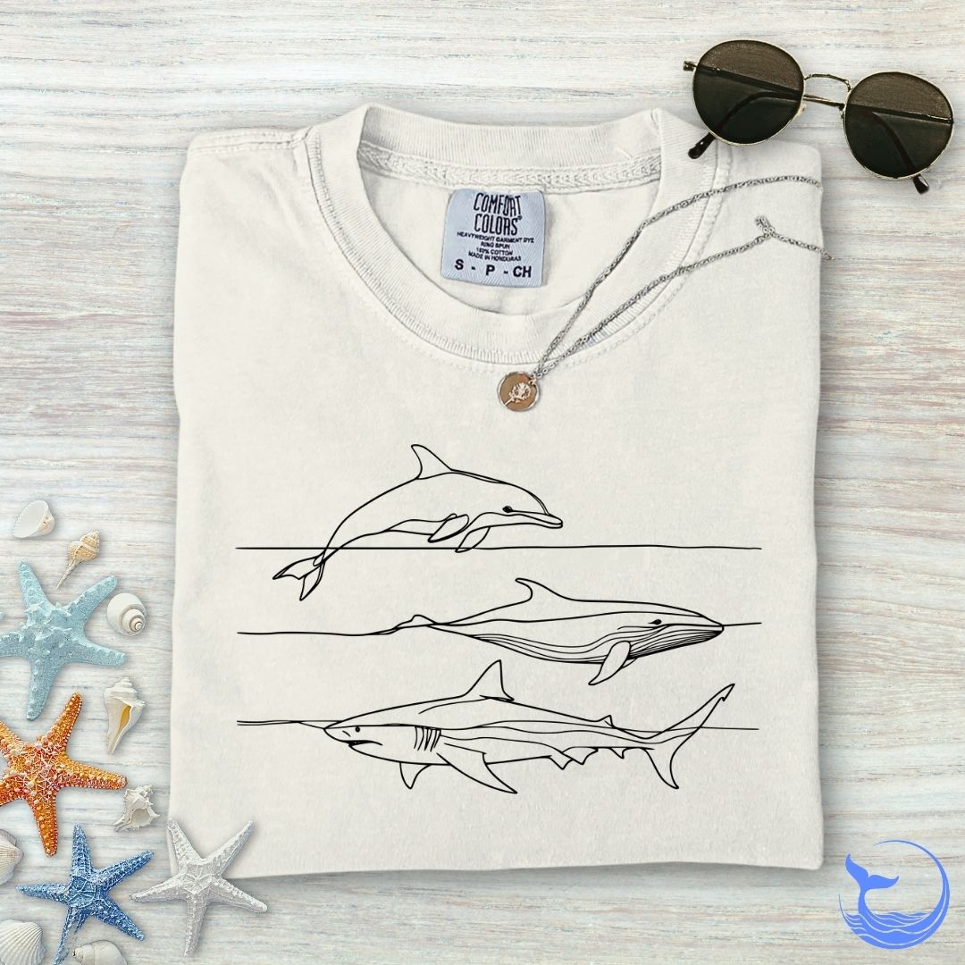 Dolphin, Shark & Whale Comfort Colors T-Shirt