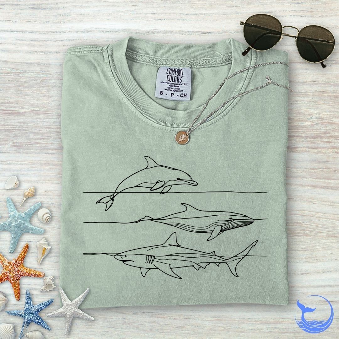 Dolphin, Shark & Whale Comfort Colors T-Shirt