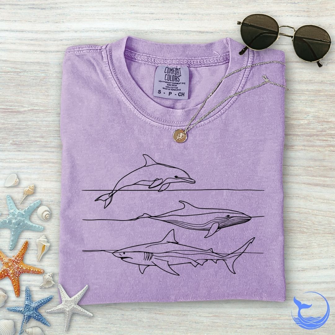 Dolphin, Shark & Whale Comfort Colors T-Shirt