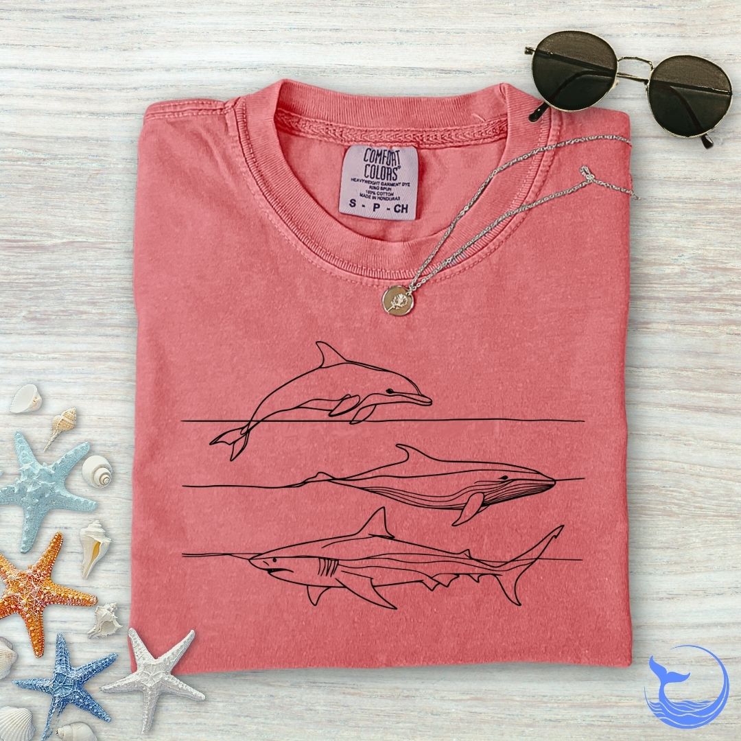 Dolphin, Shark & Whale Comfort Colors T-Shirt