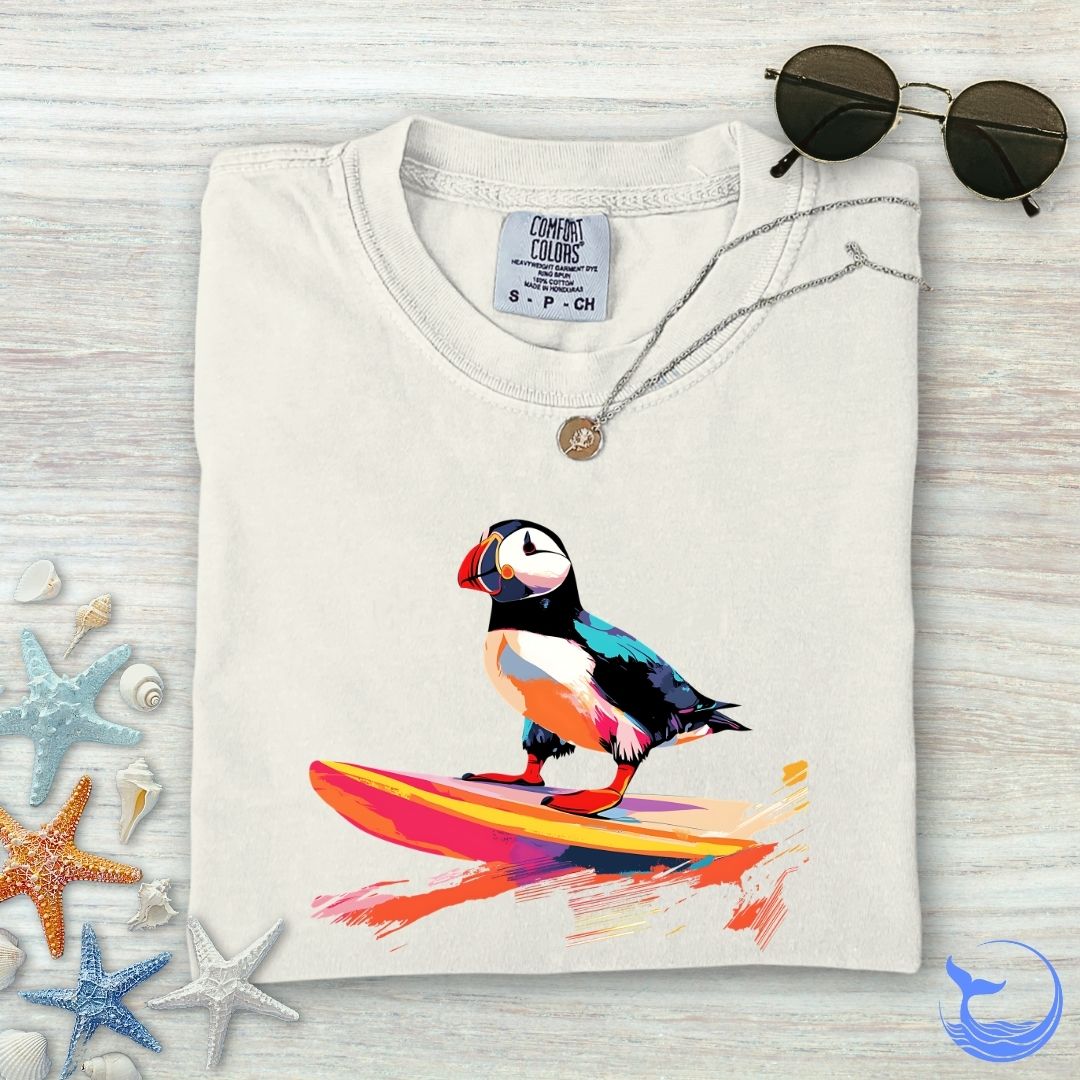 Surfer Puffin Comfort Colors T-Shirt