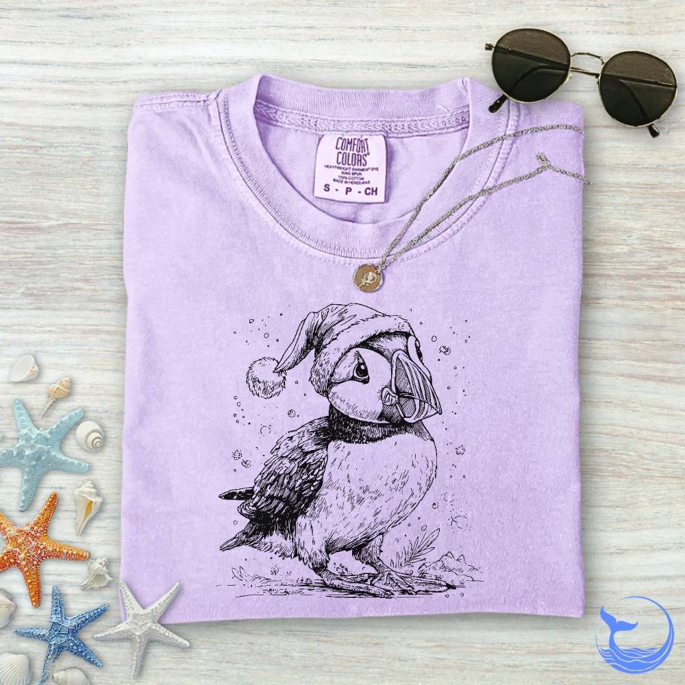 Christmas Puffin, Comfort Colors T-Shirt