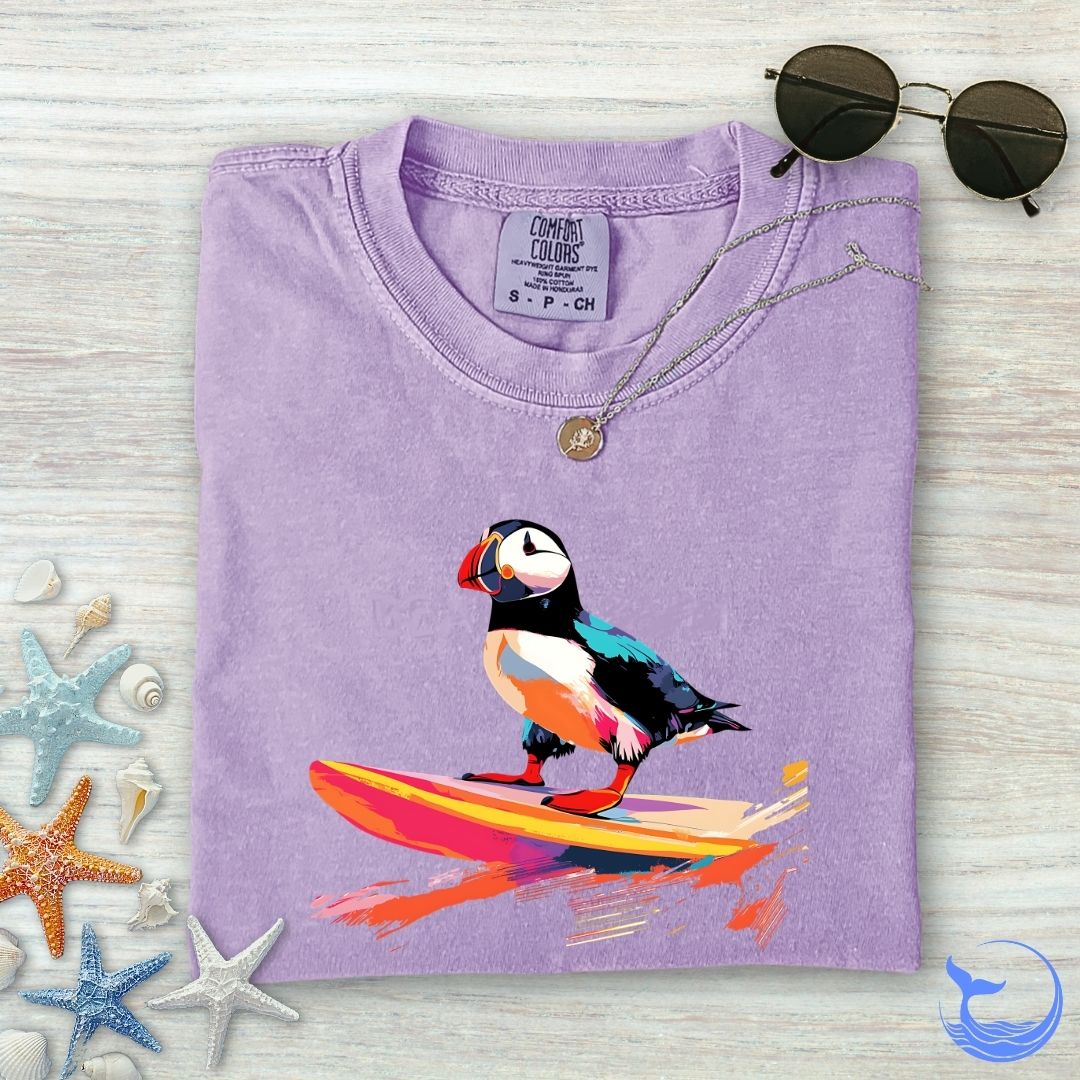 Surfer Puffin Comfort Colors T-Shirt