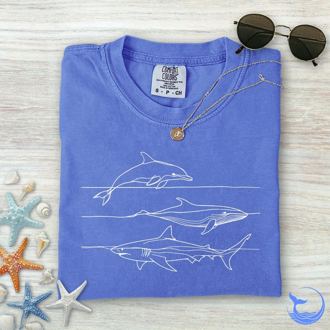 Dolphin, Shark & Whale Comfort Colors T-Shirt