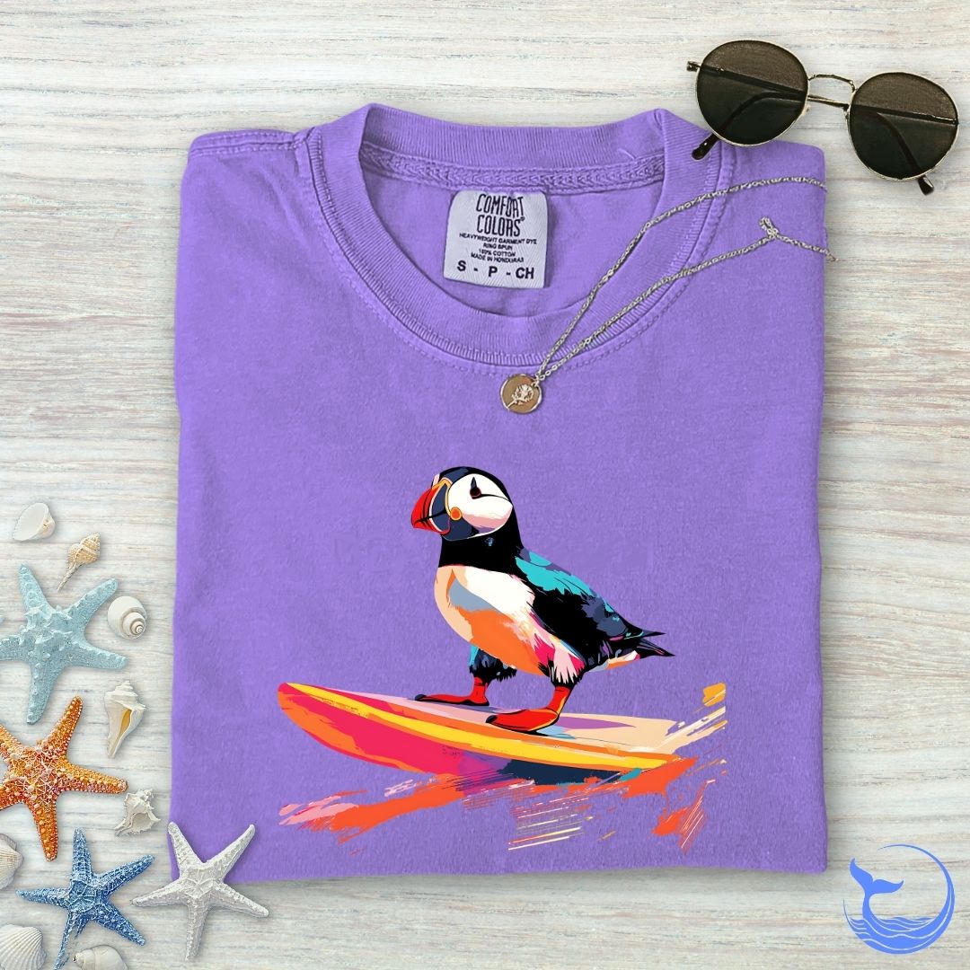 Surfer Puffin Comfort Colors T-Shirt