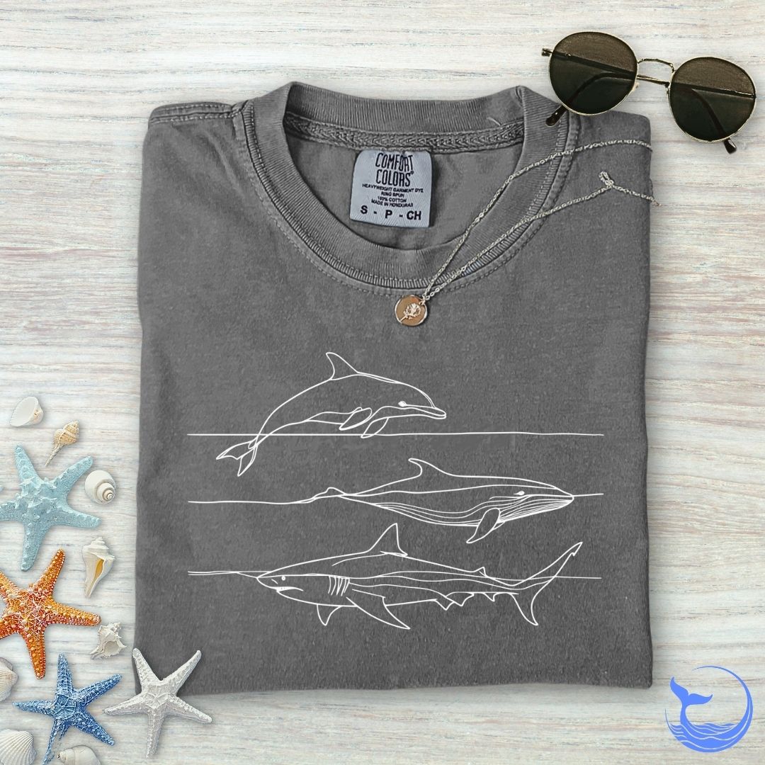 Dolphin, Shark & Whale Comfort Colors T-Shirt
