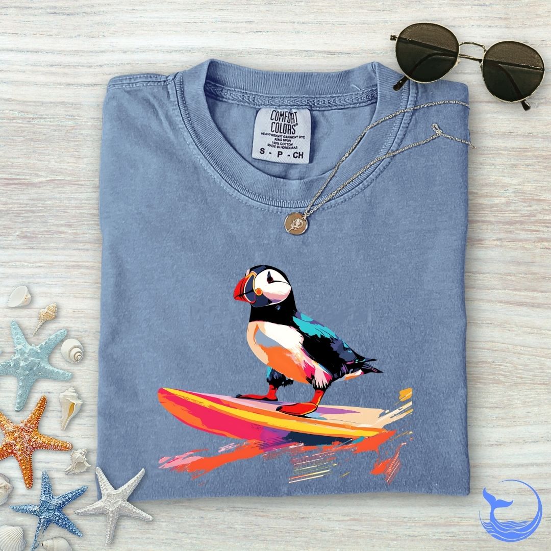 Surfer Puffin Comfort Colors T-Shirt