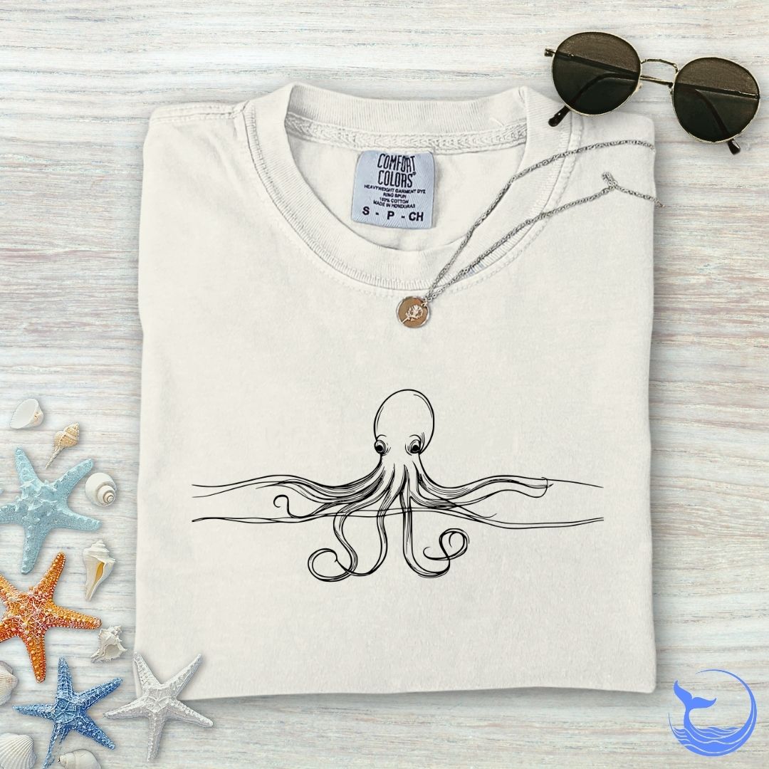 Octopus Line Comfort Colors T-Shirt