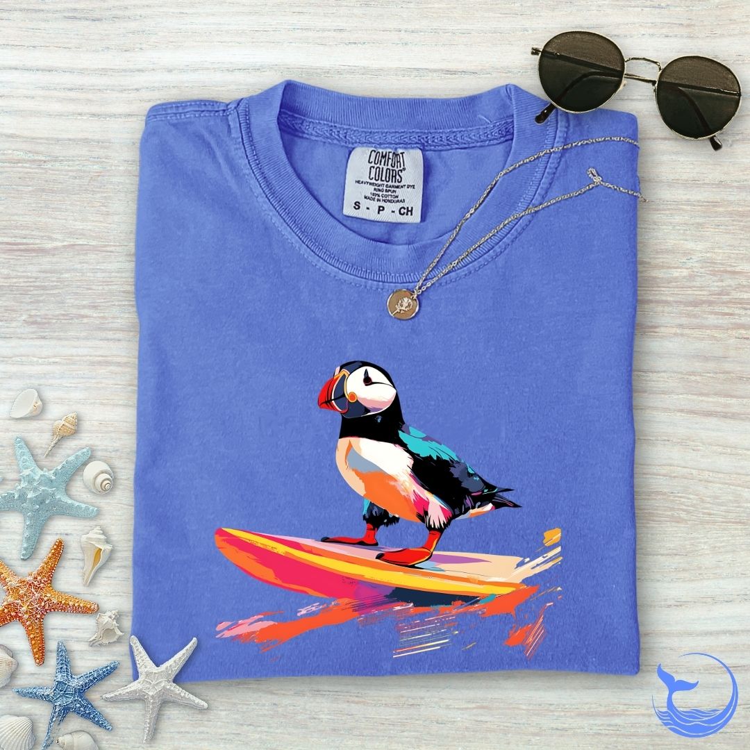 Surfer Puffin Comfort Colors T-Shirt