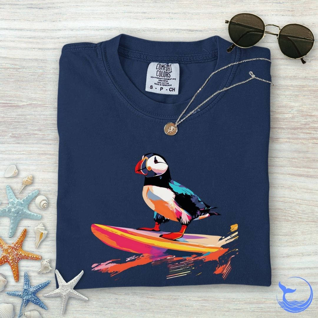 Surfer Puffin Comfort Colors T-Shirt