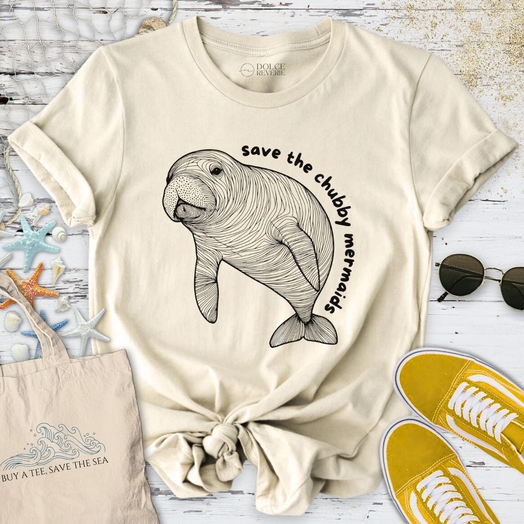 Chubby Mermaids, Manatee T-Shirt