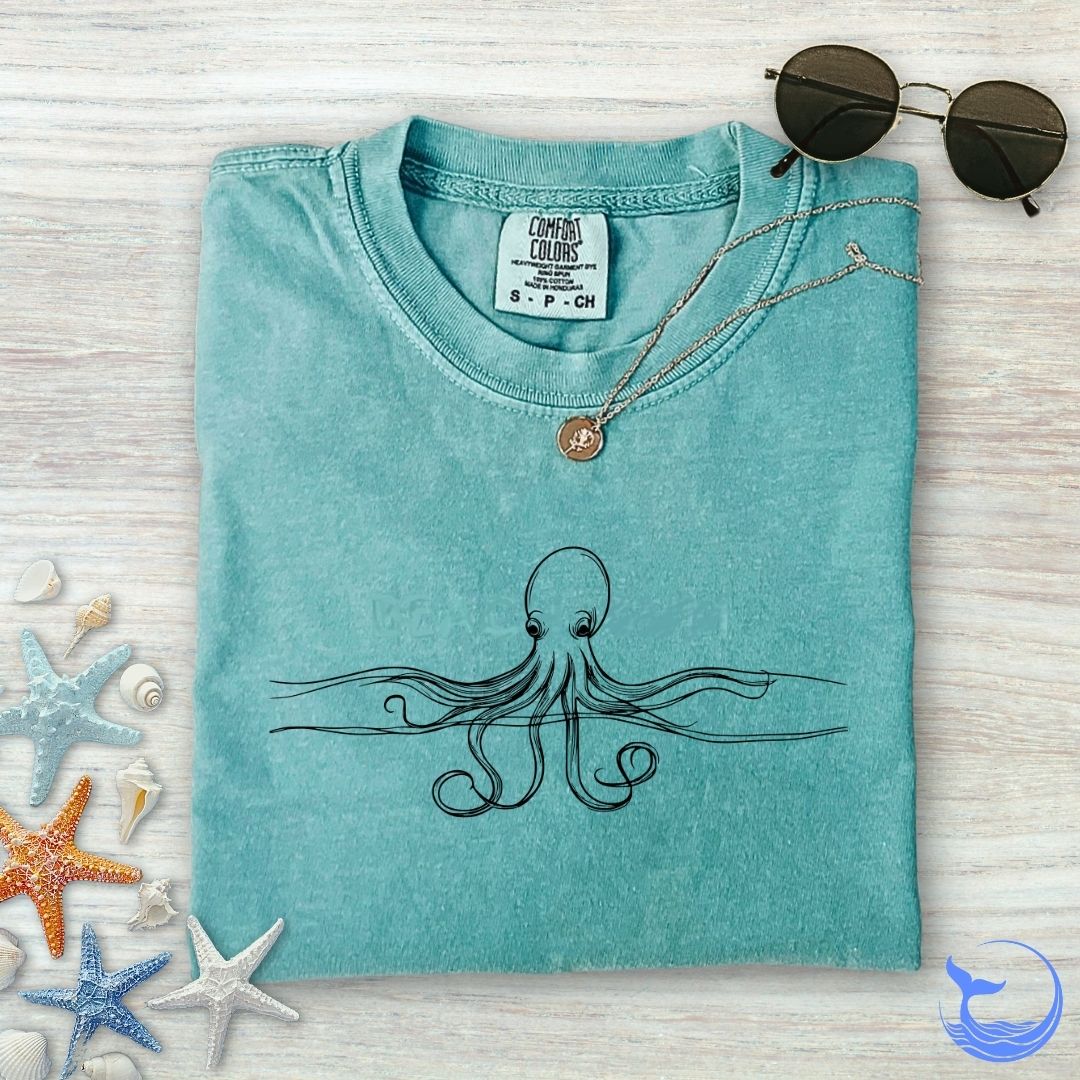 Octopus Line Comfort Colors T-Shirt