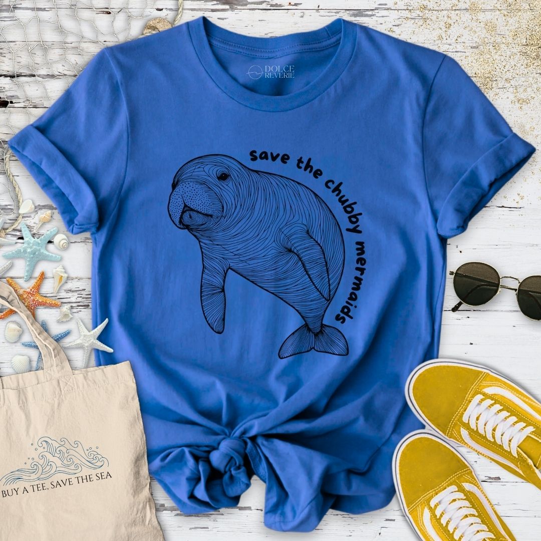 Chubby Mermaids, Manatee T-Shirt