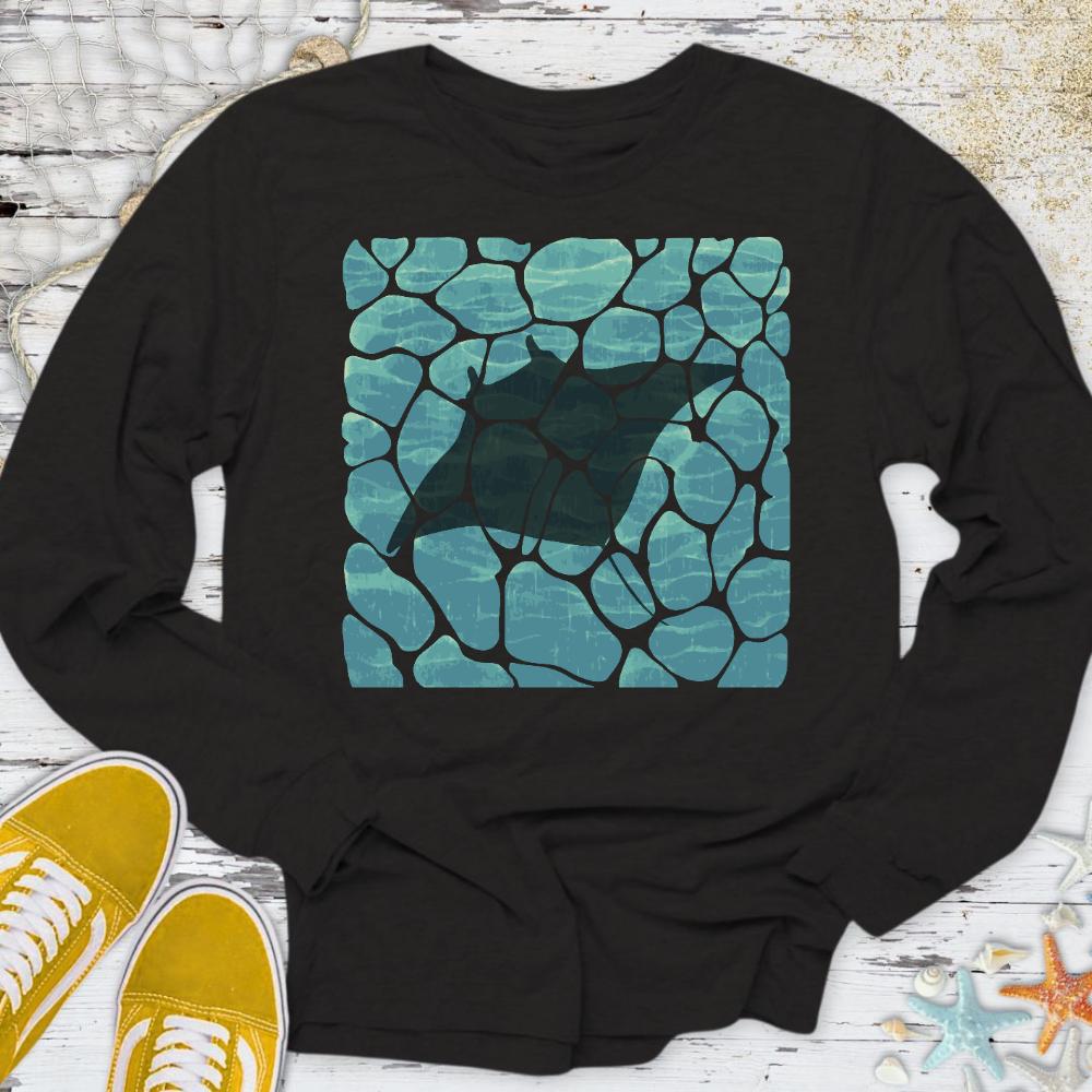 Swimming Manta Long Sleeve Tee