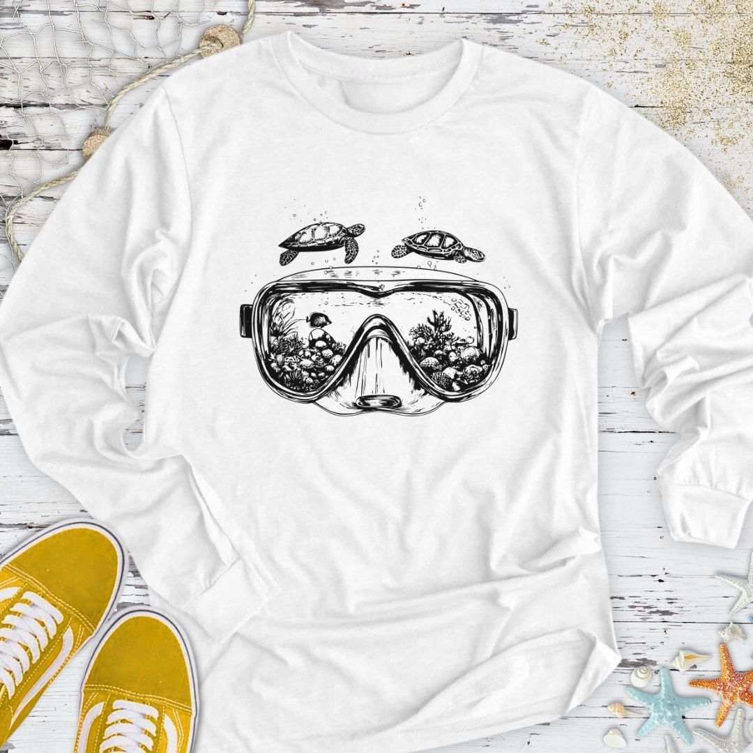 Scuba Diving Mask Long Sleeve Tee