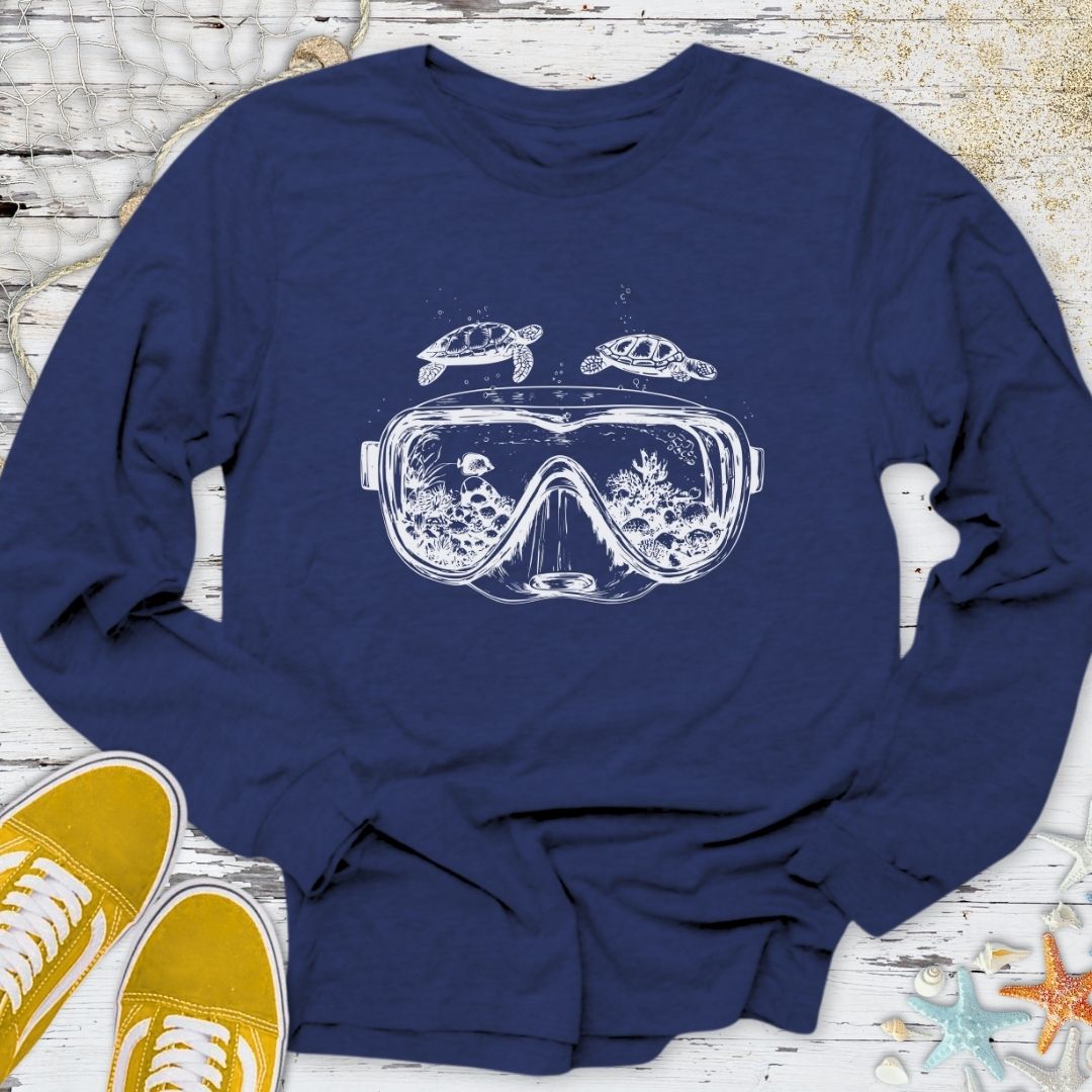 Scuba Diving Mask Long Sleeve Tee