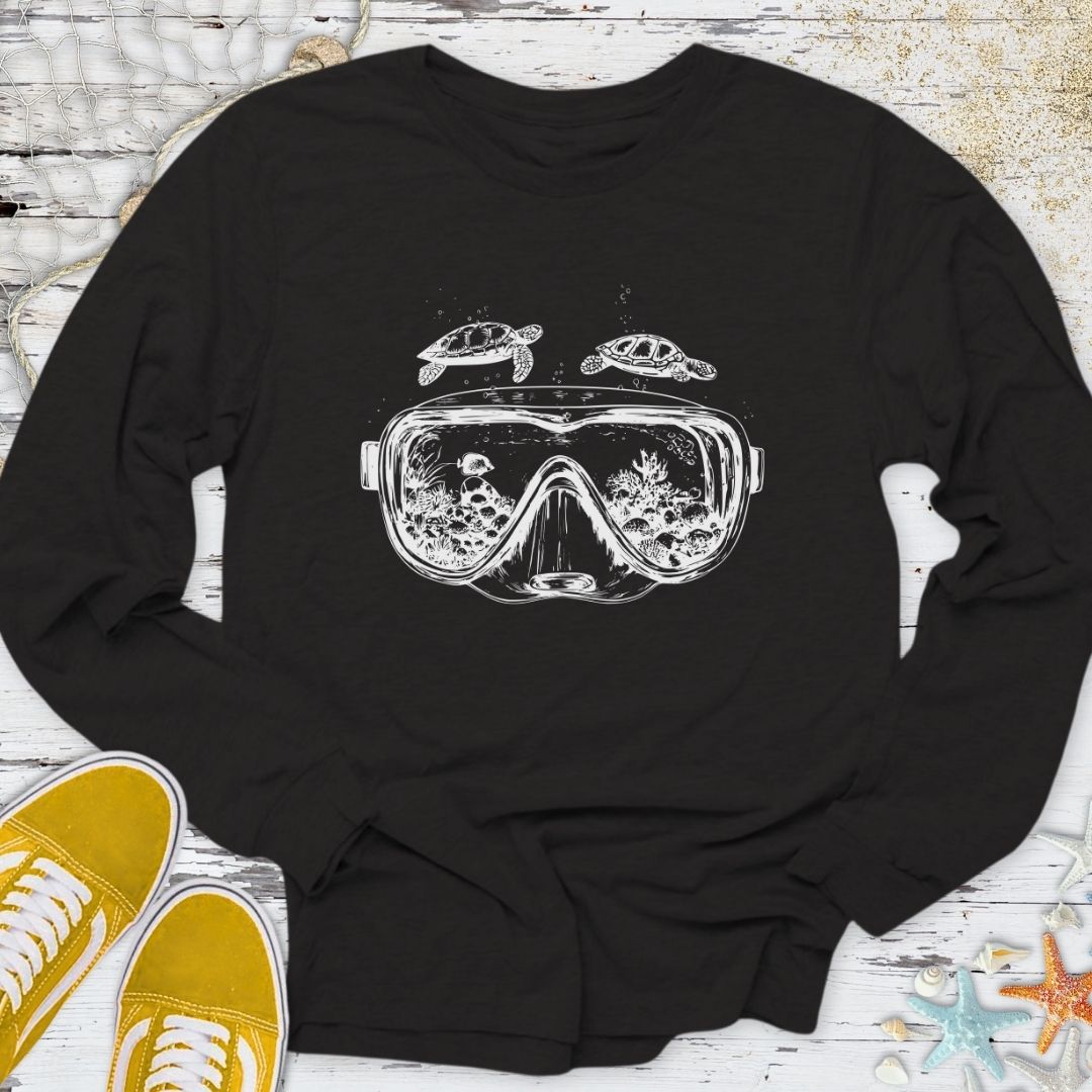 Scuba Diving Mask Long Sleeve Tee