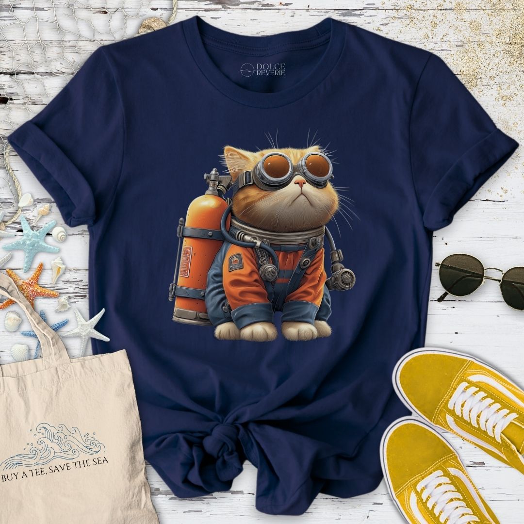 Marine Explorer Cat T-Shirt