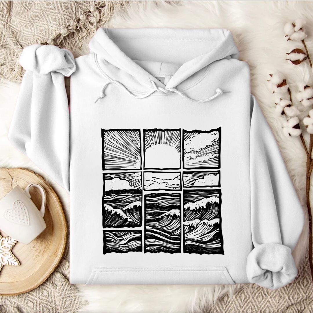 Ocean Horizon Sunrise Hoodie
