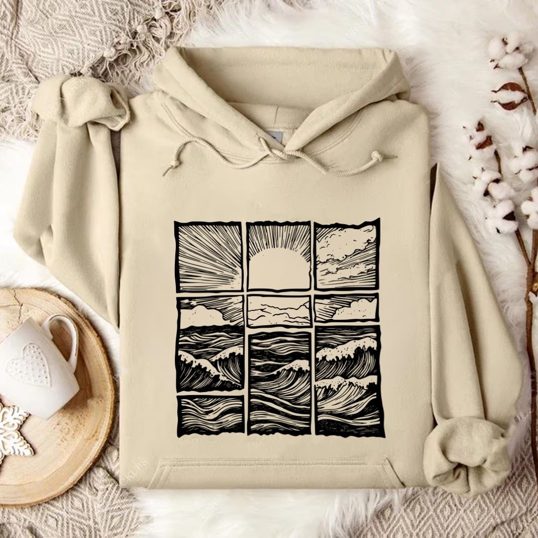 Ocean Horizon Sunrise Hoodie