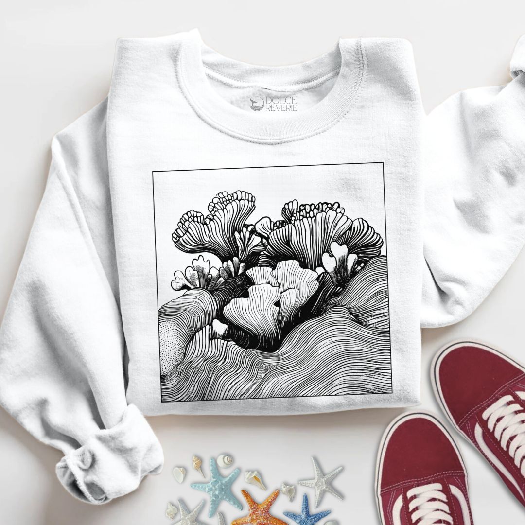 Coral Reef Line Art Sweatshirt
