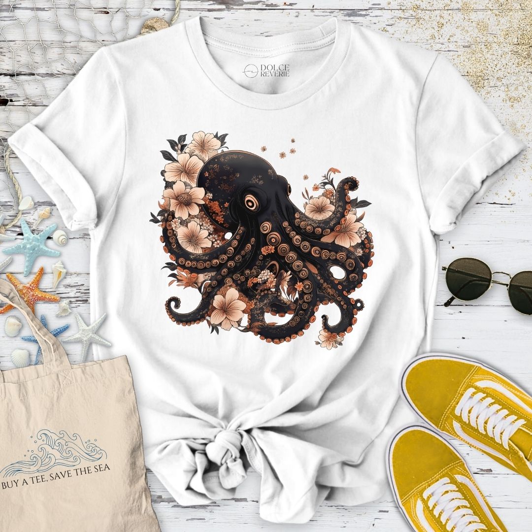 Japanese Black Octopus T-Shirt