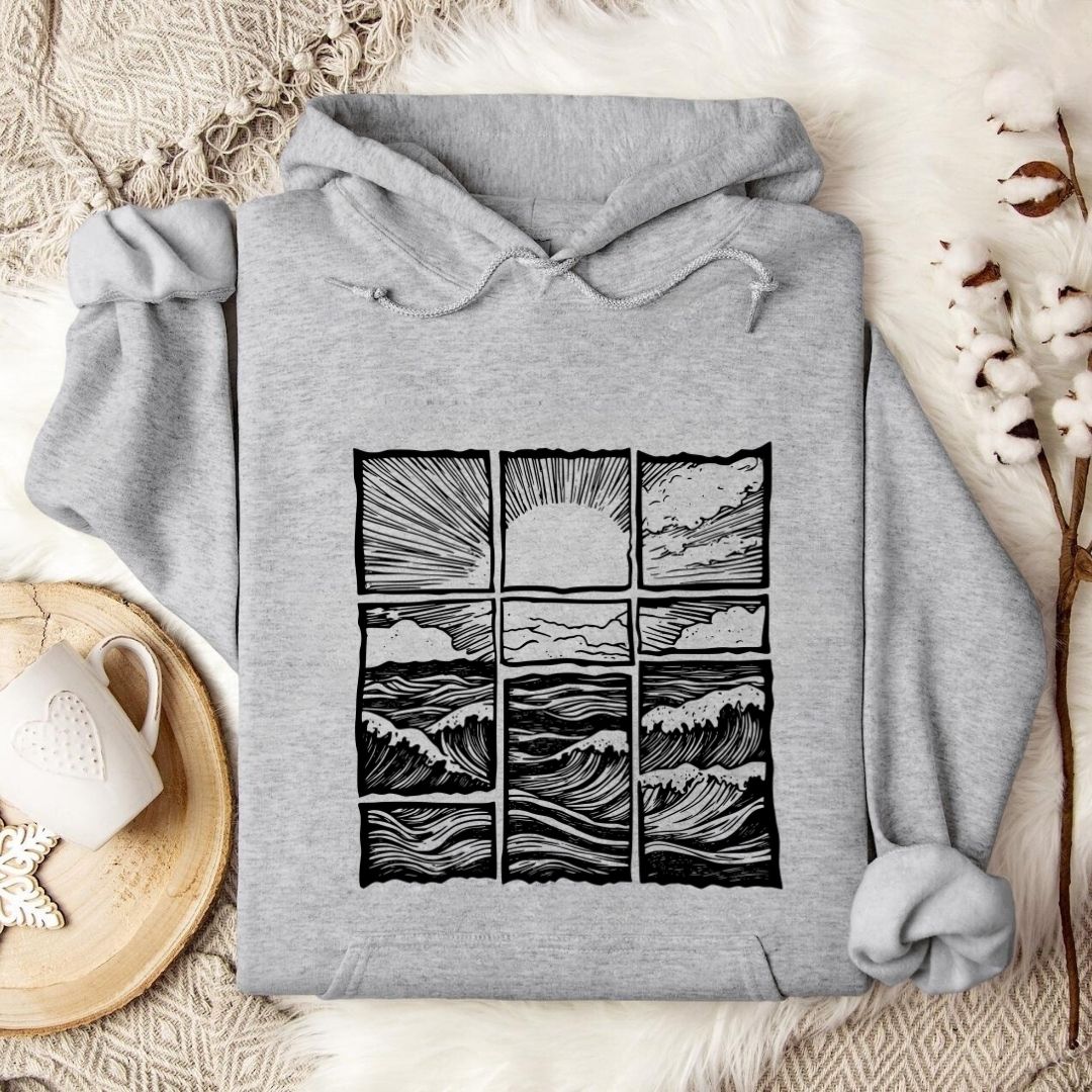 Ocean Horizon Sunrise Hoodie