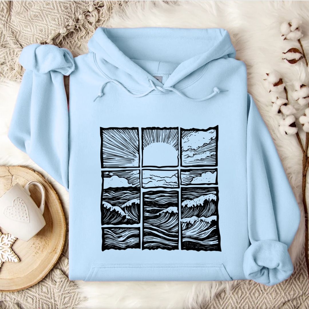 Ocean Horizon Sunrise Hoodie
