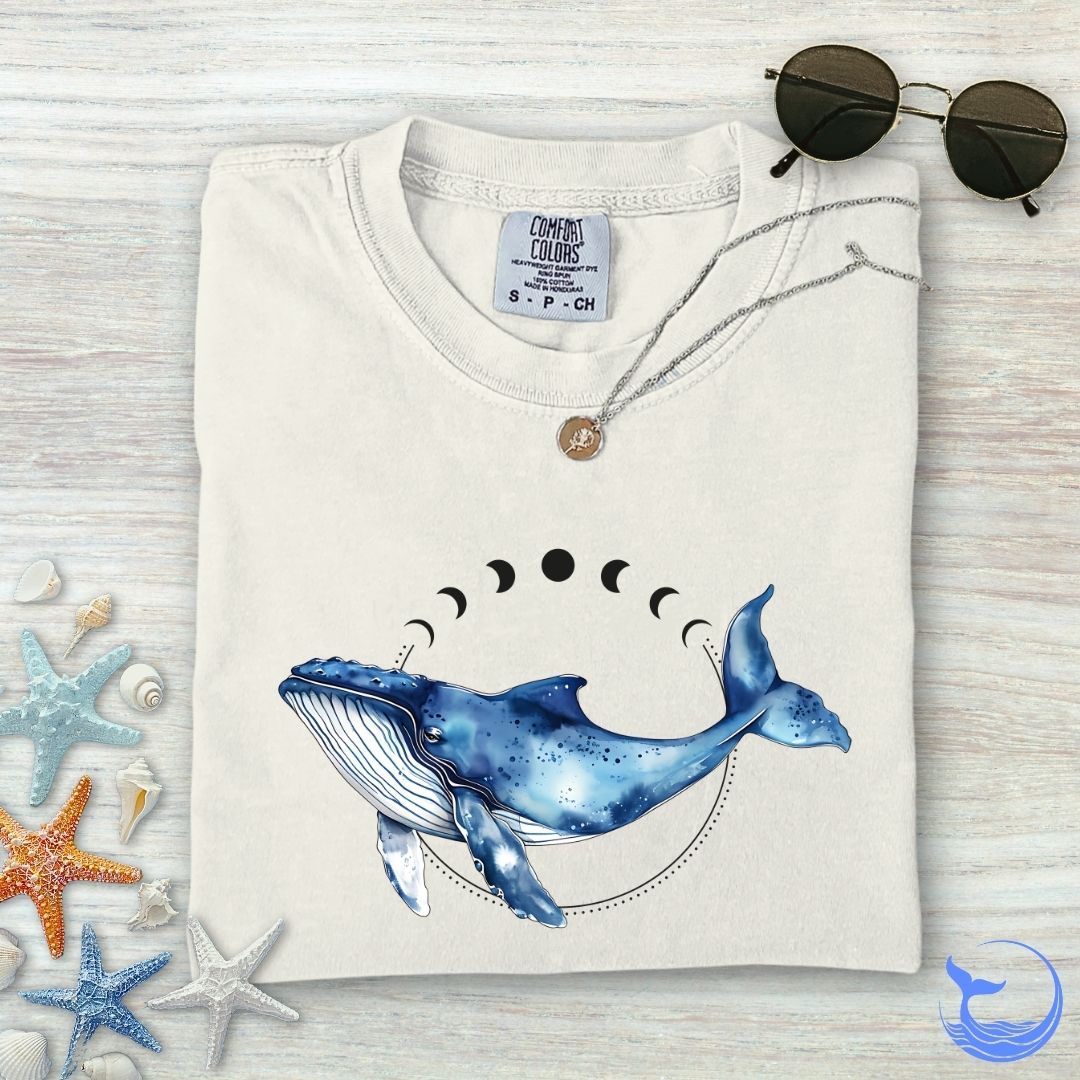 Moon Whale Comfort Colors T-Shirt
