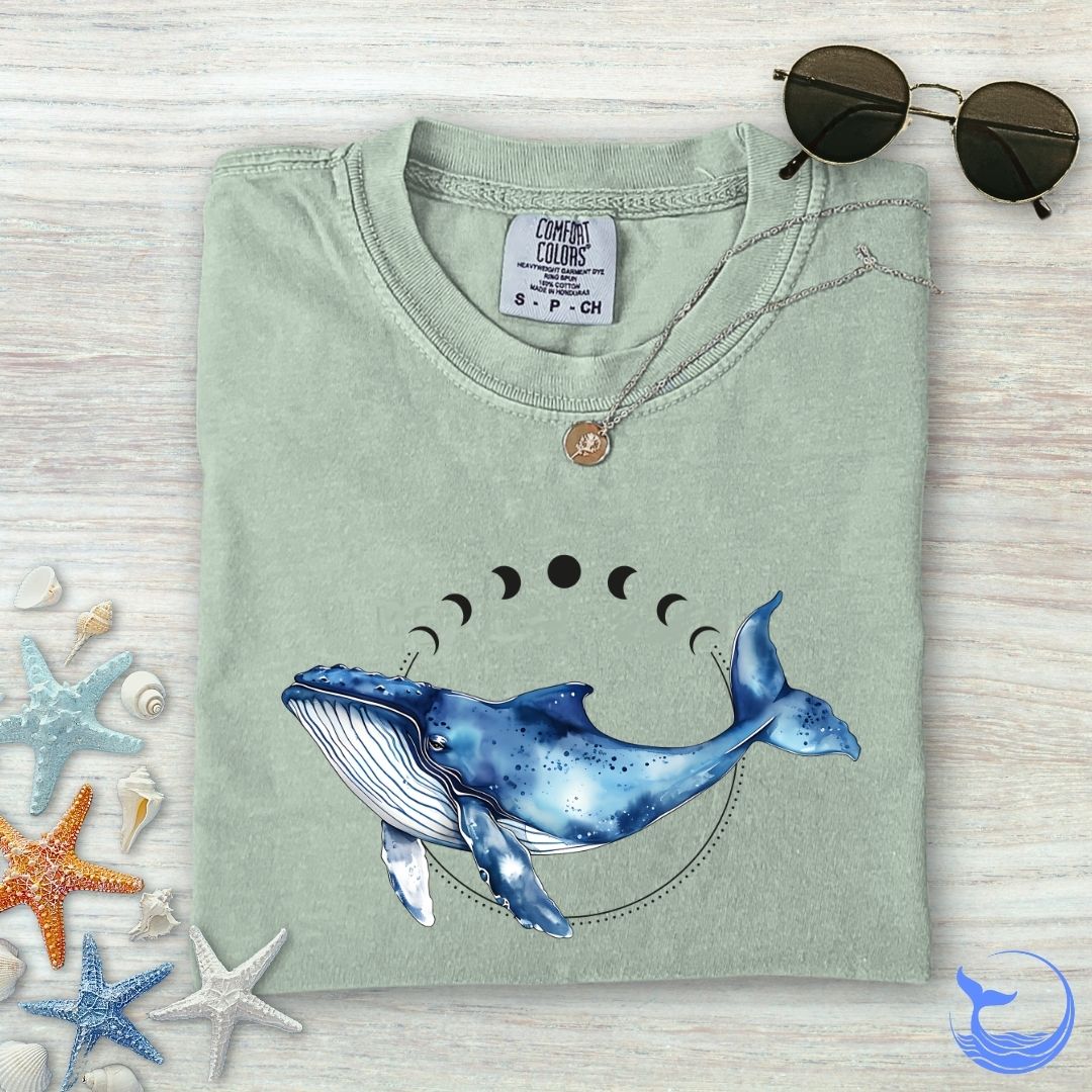 Moon Whale Comfort Colors T-Shirt