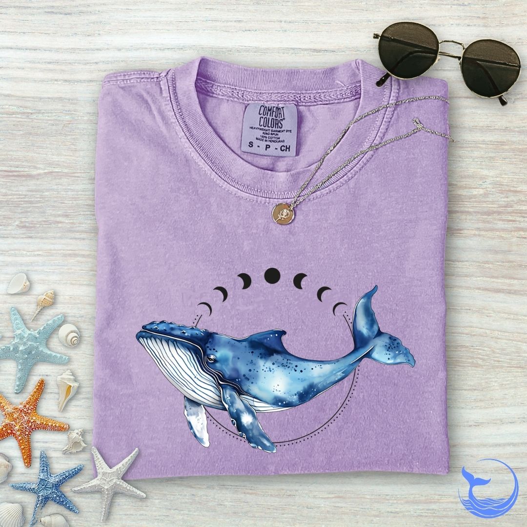 Moon Whale Comfort Colors T-Shirt