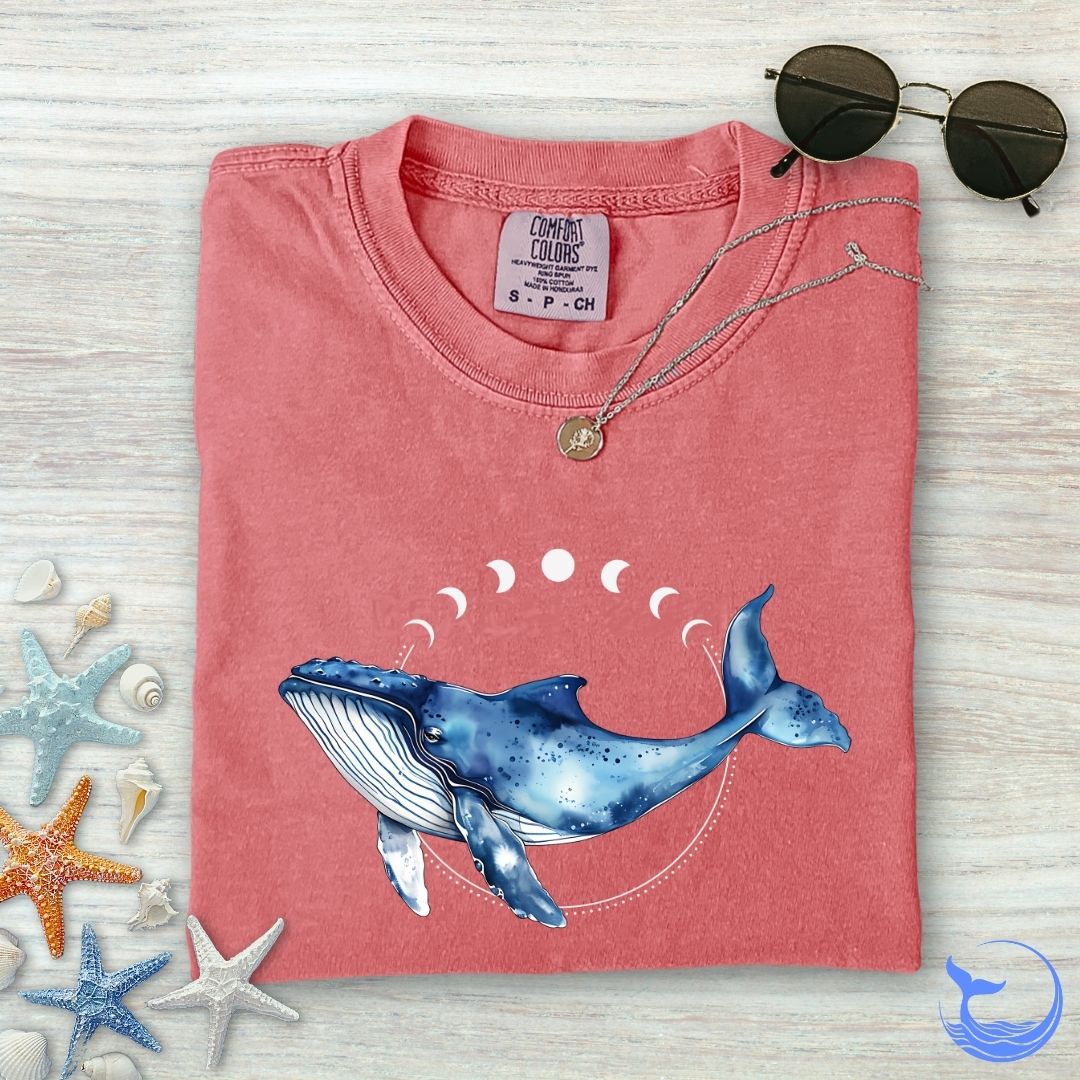 Moon Whale Comfort Colors T-Shirt