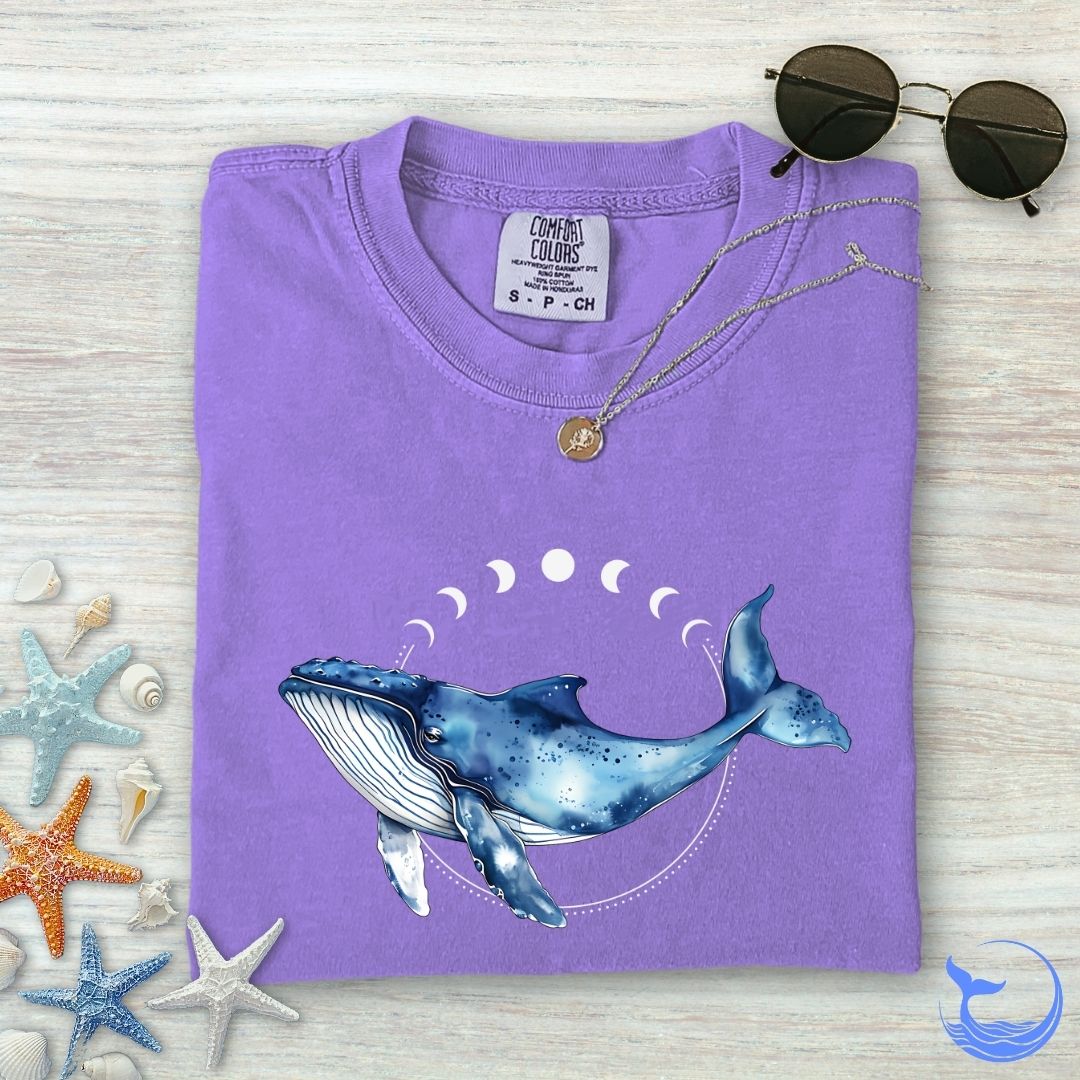 Moon Whale Comfort Colors T-Shirt