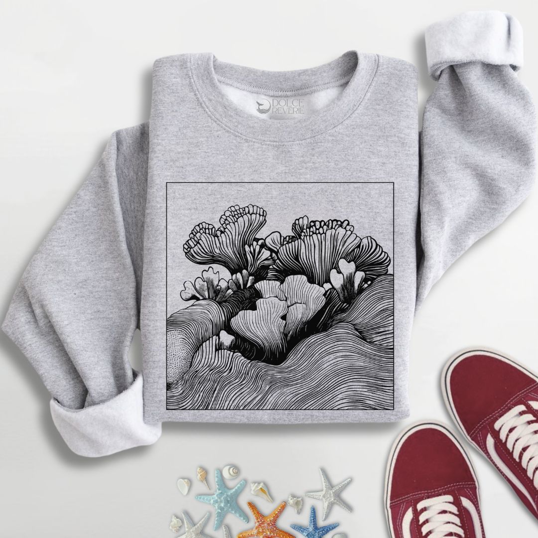 Coral Reef Line Art Sweatshirt