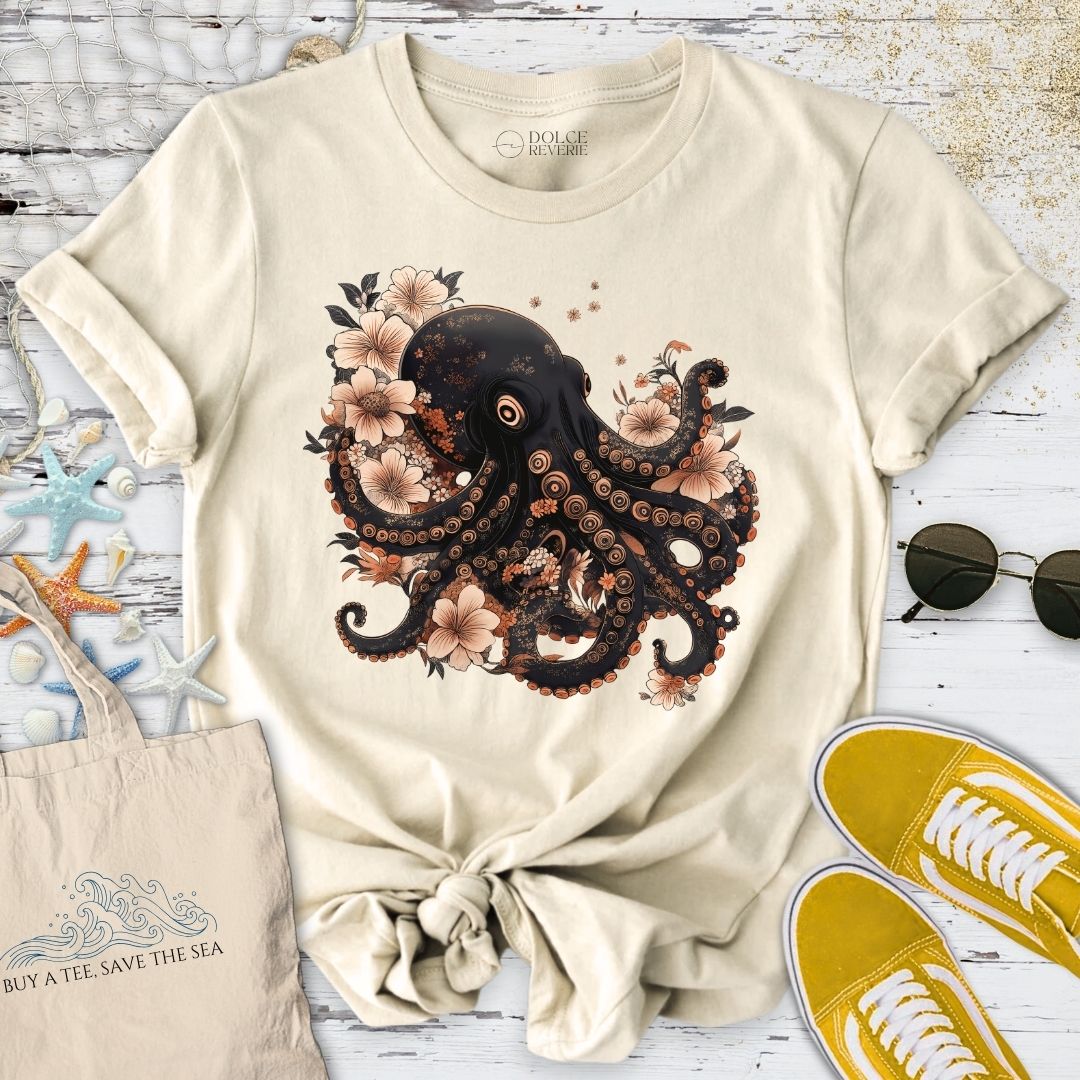 Japanese Black Octopus T-Shirt