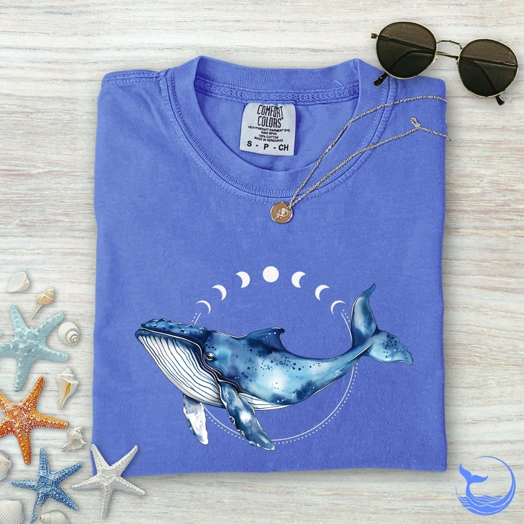 Moon Whale Comfort Colors T-Shirt