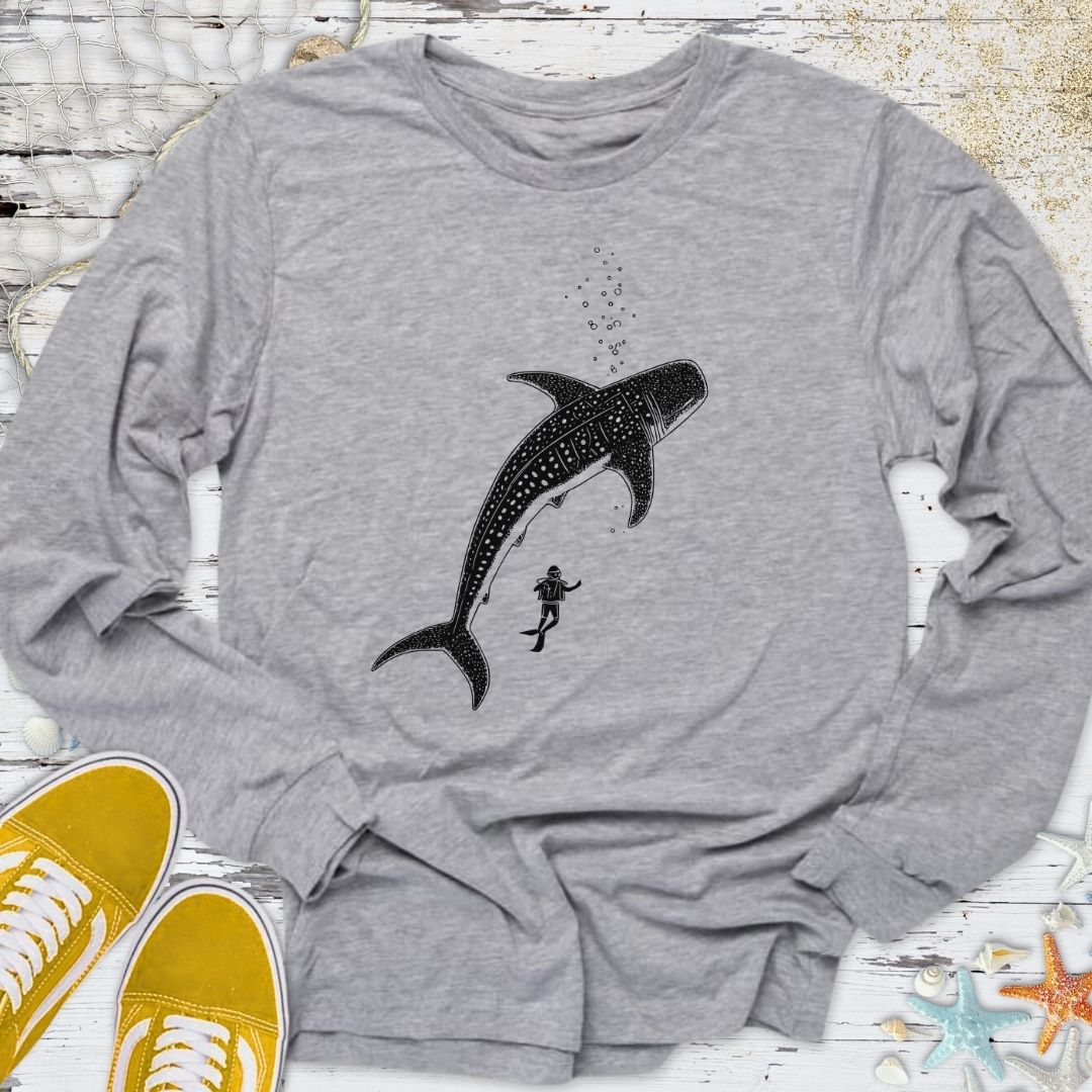 Diving With a Whale Shark Long Sleeve Tee