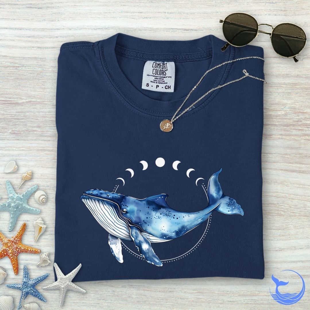 Moon Whale Comfort Colors T-Shirt