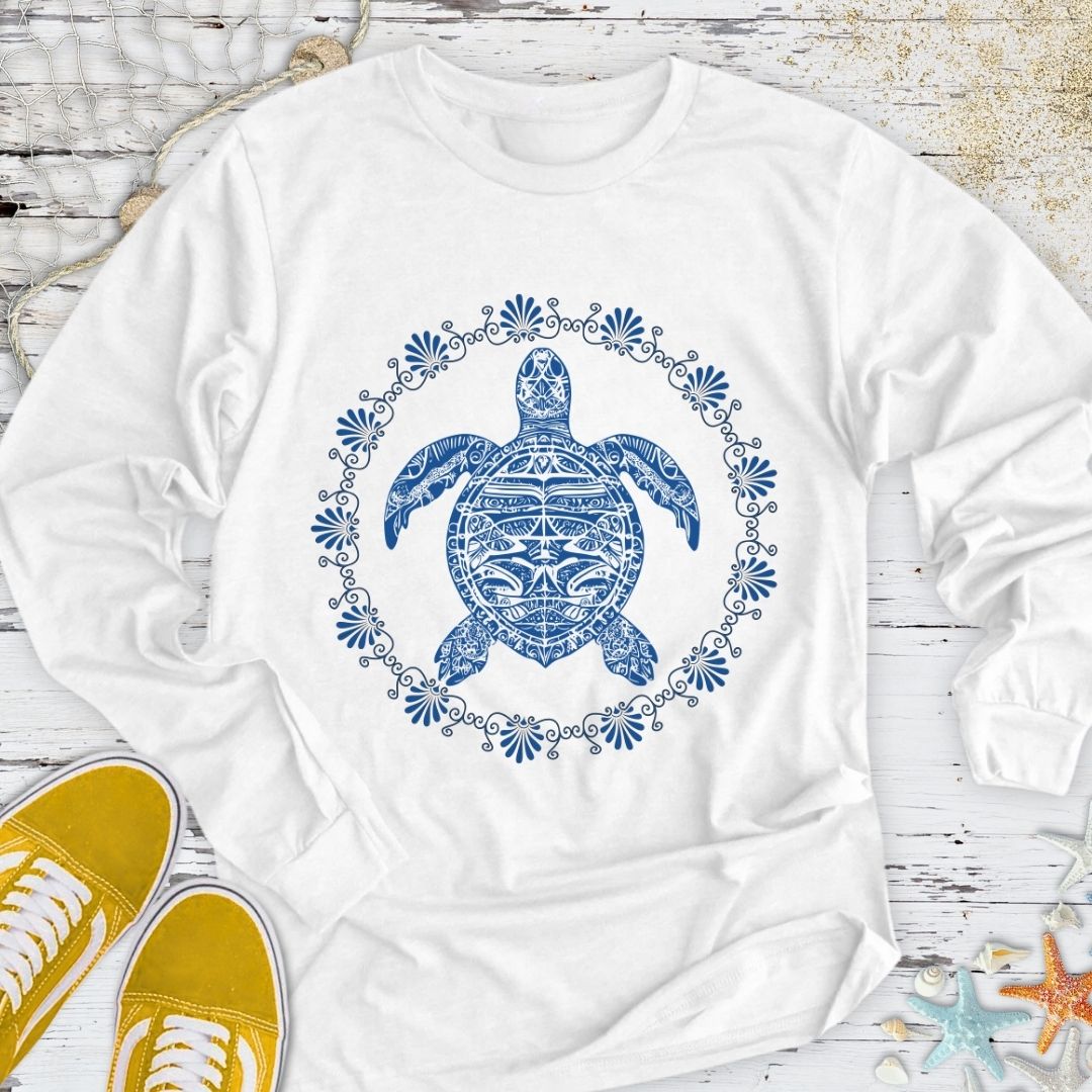 Turtle Mandala Long Sleeve Tee