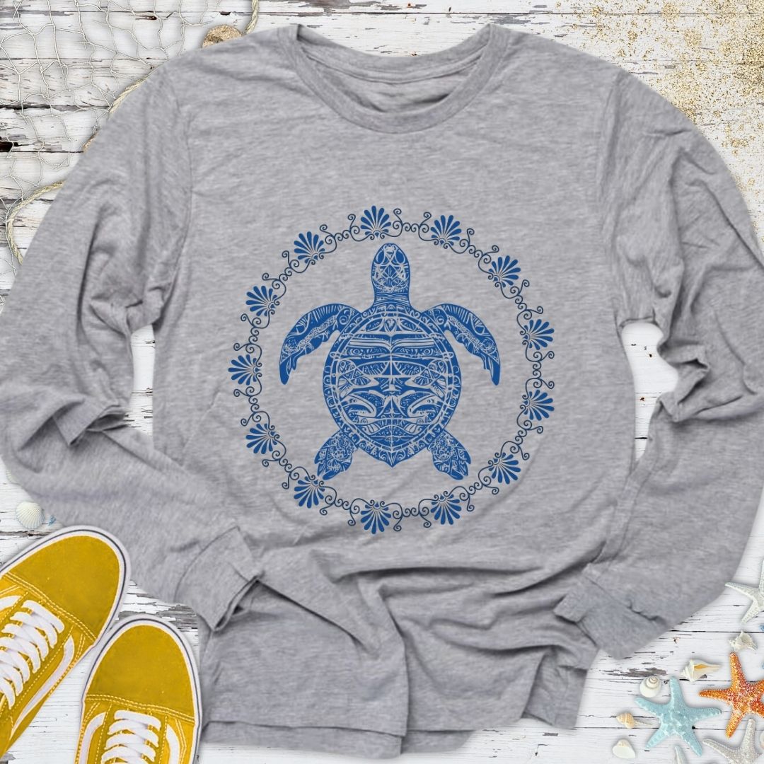 Turtle Mandala Long Sleeve Tee