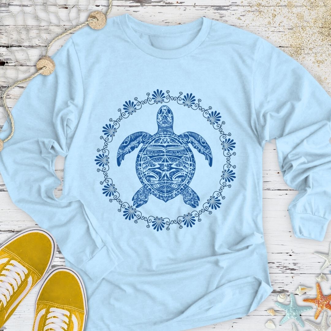 Turtle Mandala Long Sleeve Tee