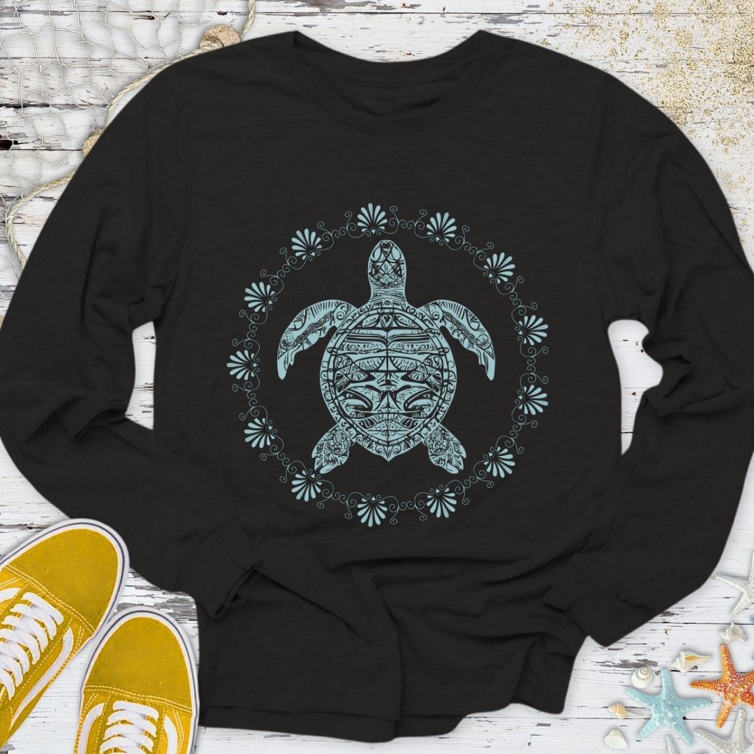 Turtle Mandala Long Sleeve Tee