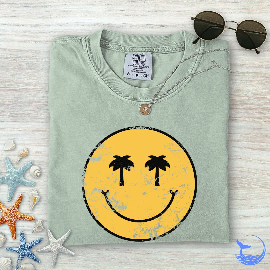 Tropical Smiley Comfort Colors T-Shirt