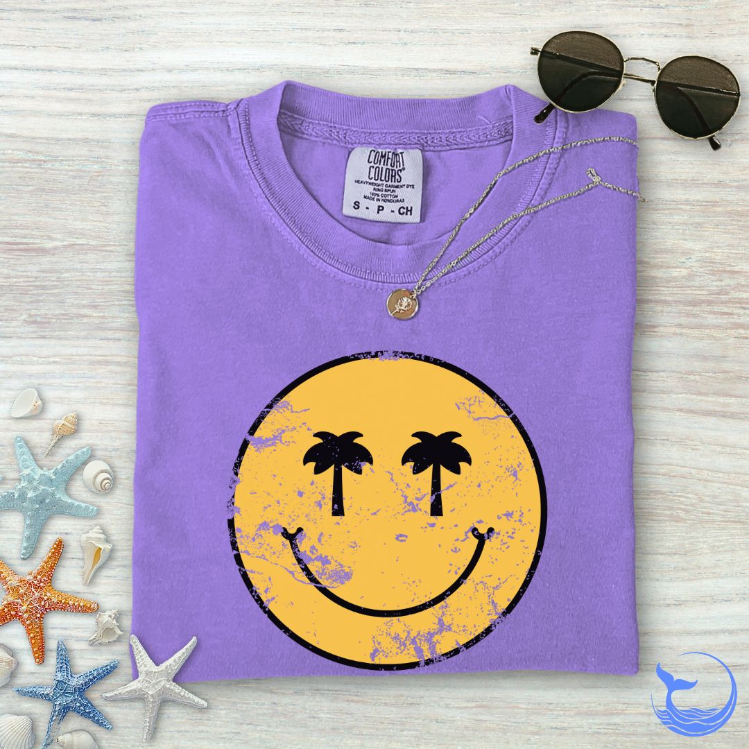 Tropical Smiley Comfort Colors T-Shirt