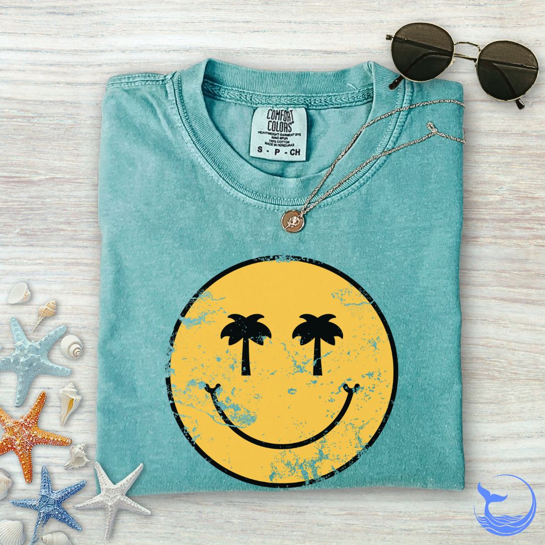 Tropical Smiley Comfort Colors T-Shirt