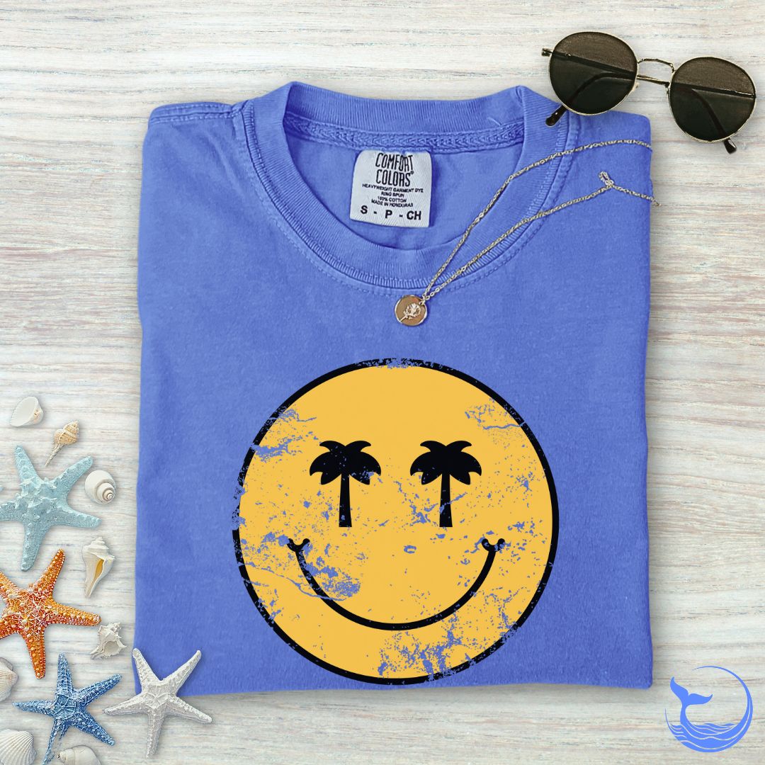 Tropical Smiley Comfort Colors T-Shirt