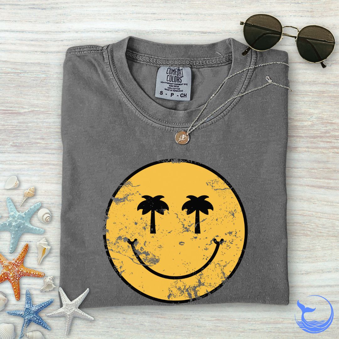 Tropical Smiley Comfort Colors T-Shirt