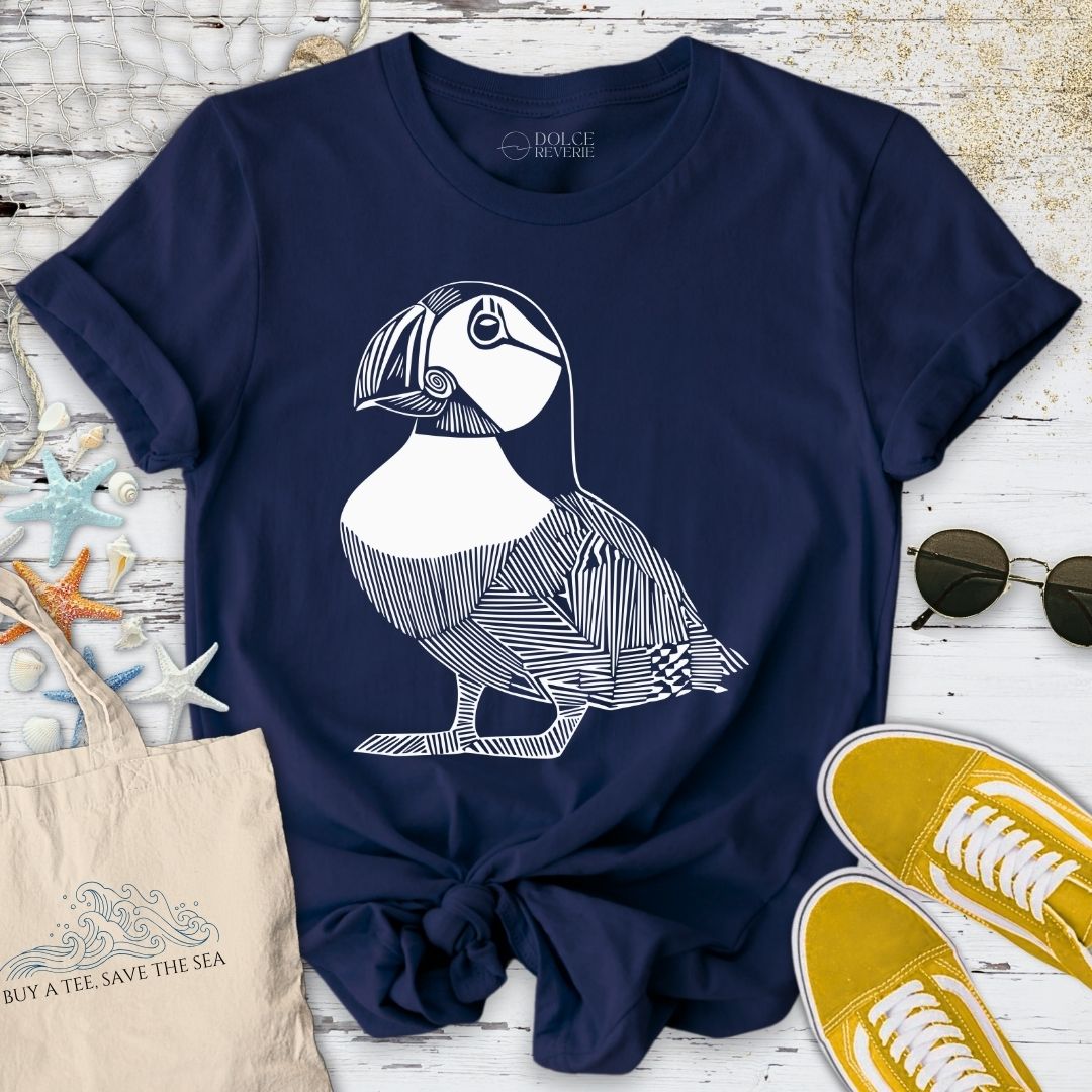 Puffin Line Art T-Shirt